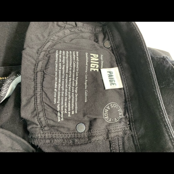 Paige Jeans Black Distressed Size 28 - Picture 8 of 12